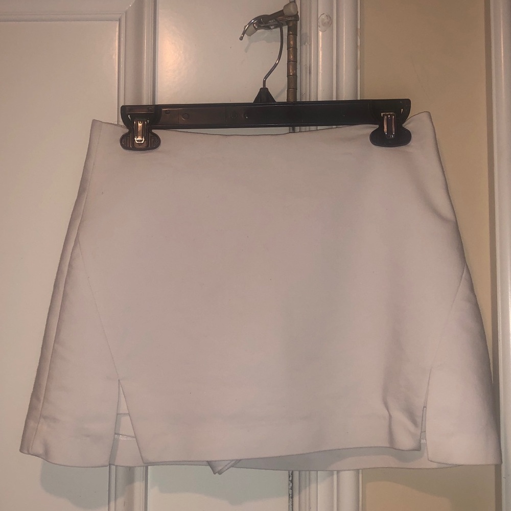 Zara White Slit Skort